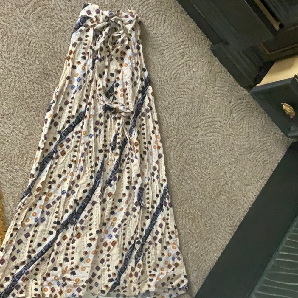 Free people long skirt with slits